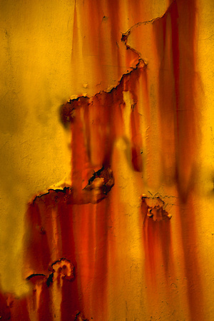 Rust on the side of a tank in Astoria, OR.